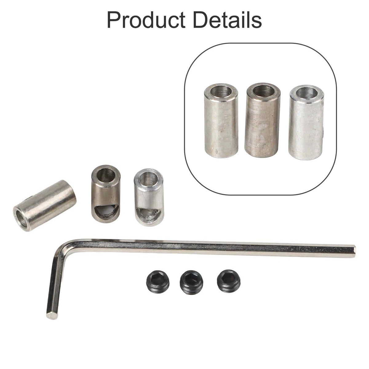 Sleeve Adapter Pinion Reducer Screws Shaft 3.175mm to 5mm