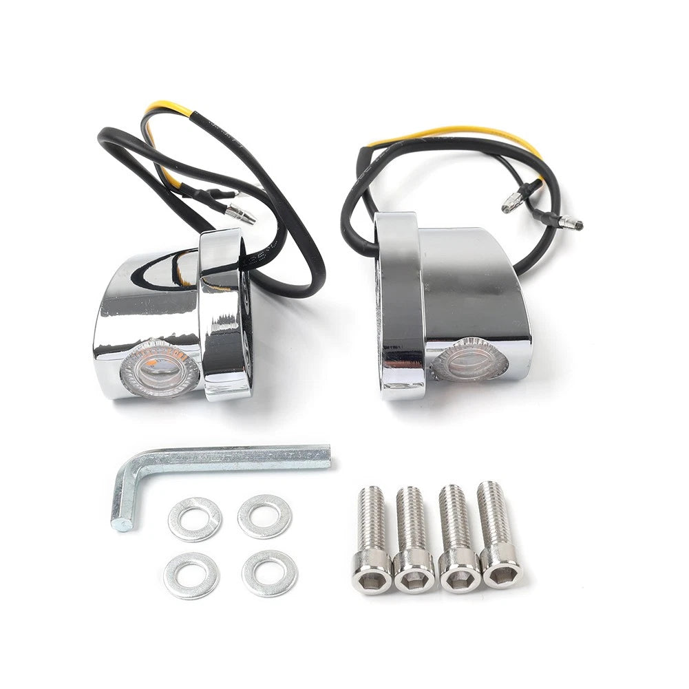 Rear Turn Signal Blinker Light Amber for Sportster (Chrome)