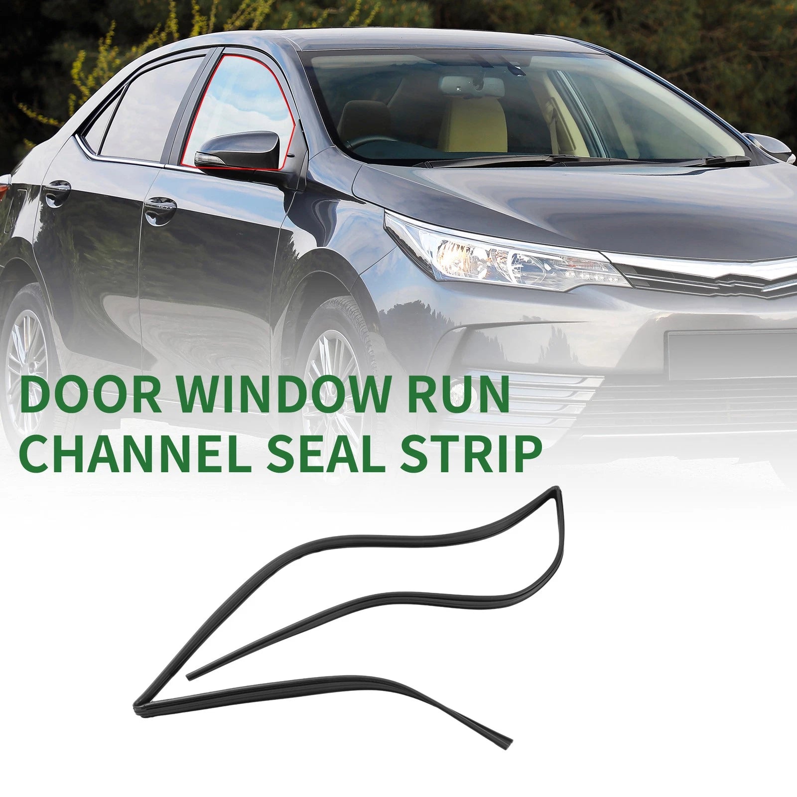 Front Right Door Window Run Channel Seal Strip for Toyota (2007–2016)