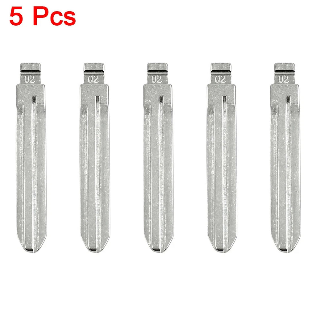 5PCS Metal Flip Remote Key Blade Blank Replacement for Toyota Camry Corolla (2000–2019)