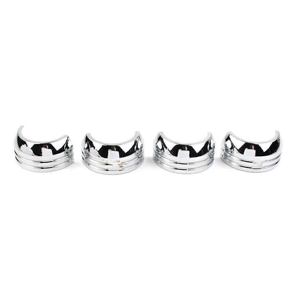 Set of 2 Chrome Fork Boot Aluminum Covers for Harley Davidson FXD (2006–2017)