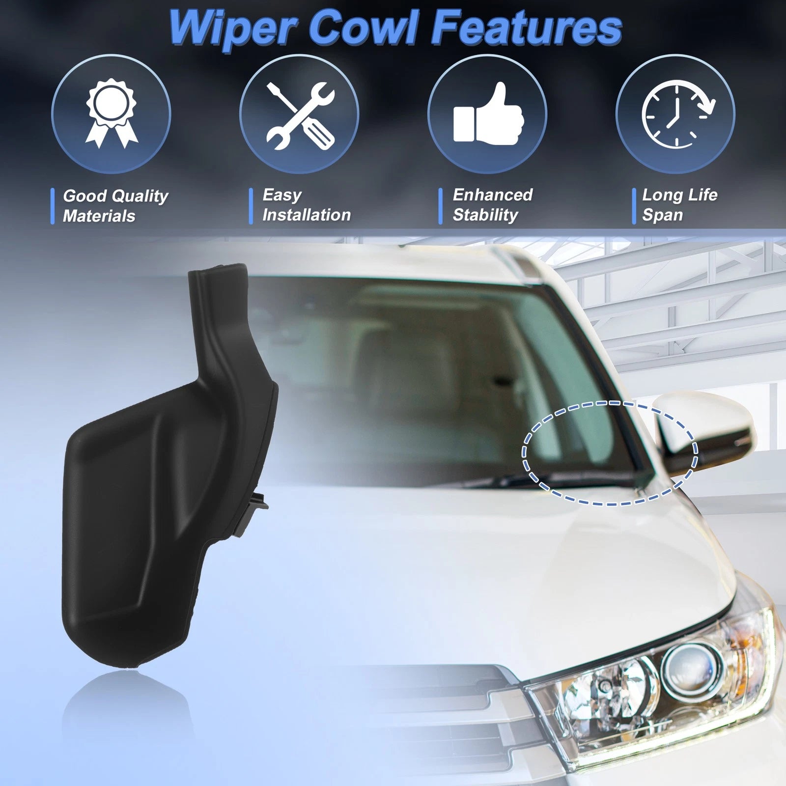 Windshield Cowl Replacement for Toyota Highlander (2014–2019) 53866-0E100