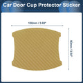 3D Car Door Handle Scratch Protector for Universal Vehicles (90x100mm) Gold Tone