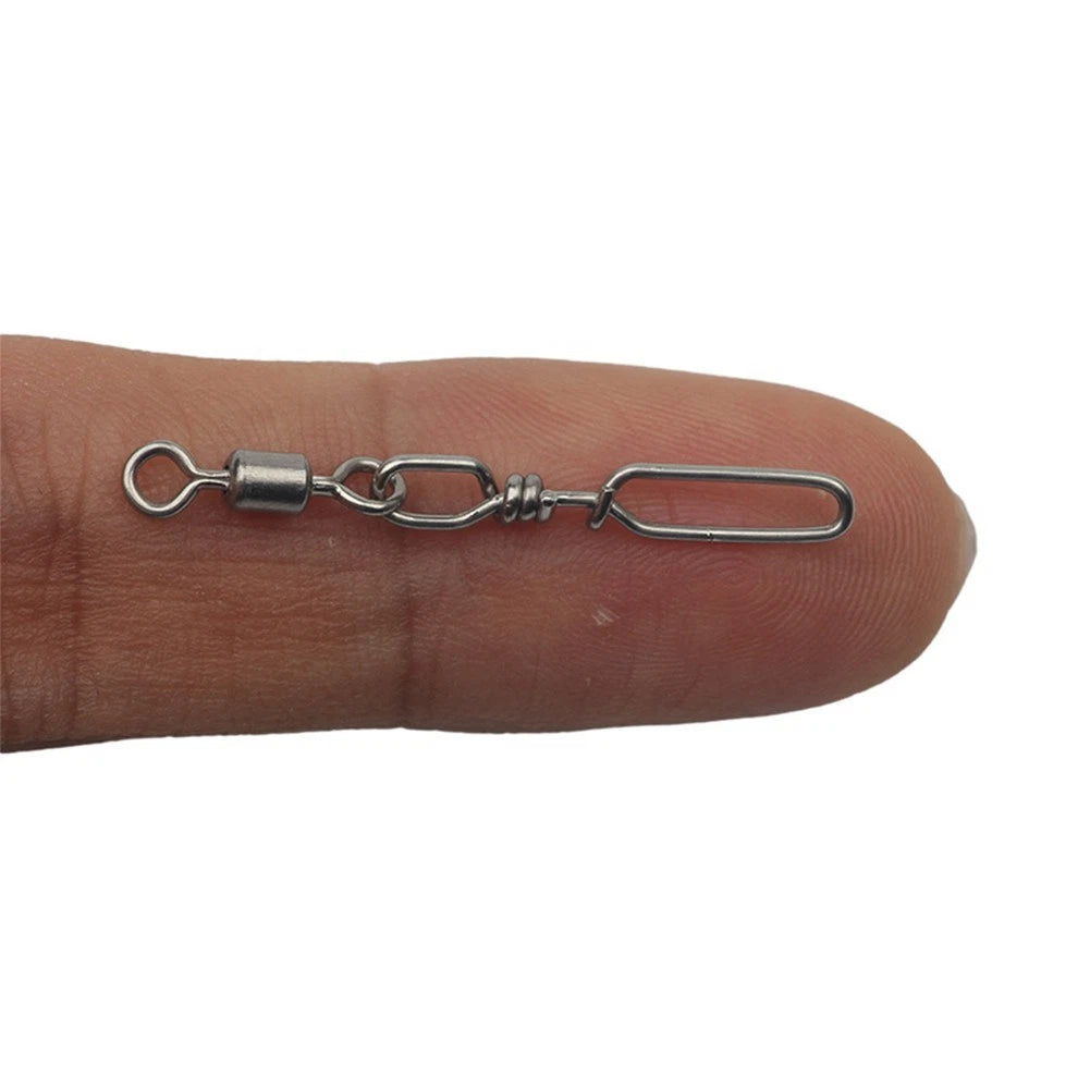 10pcs Long Line Clip Snap with Rolling Swivel & Lock Snap Connector