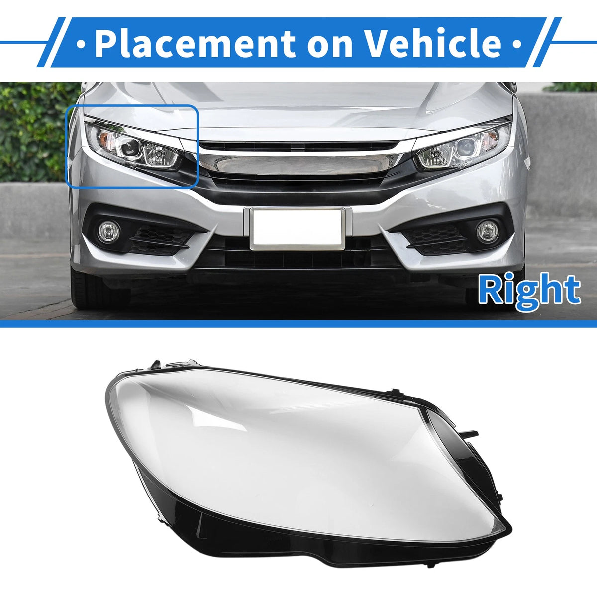 Headlight Lens Cover for Mercedes-Benz C-Class (2018–2020)