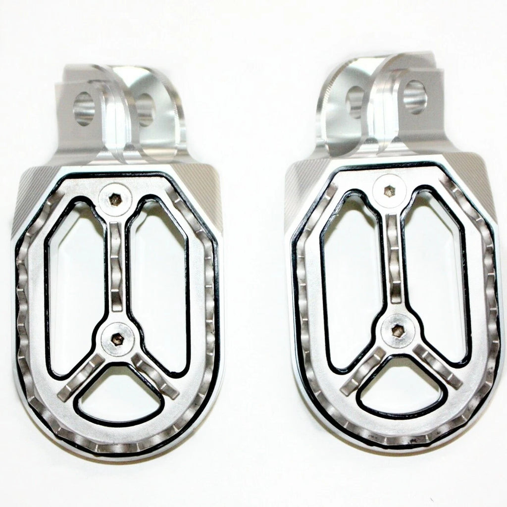CNC Silver Footpeg Set for KTM 65SX (2000–2023) FX205