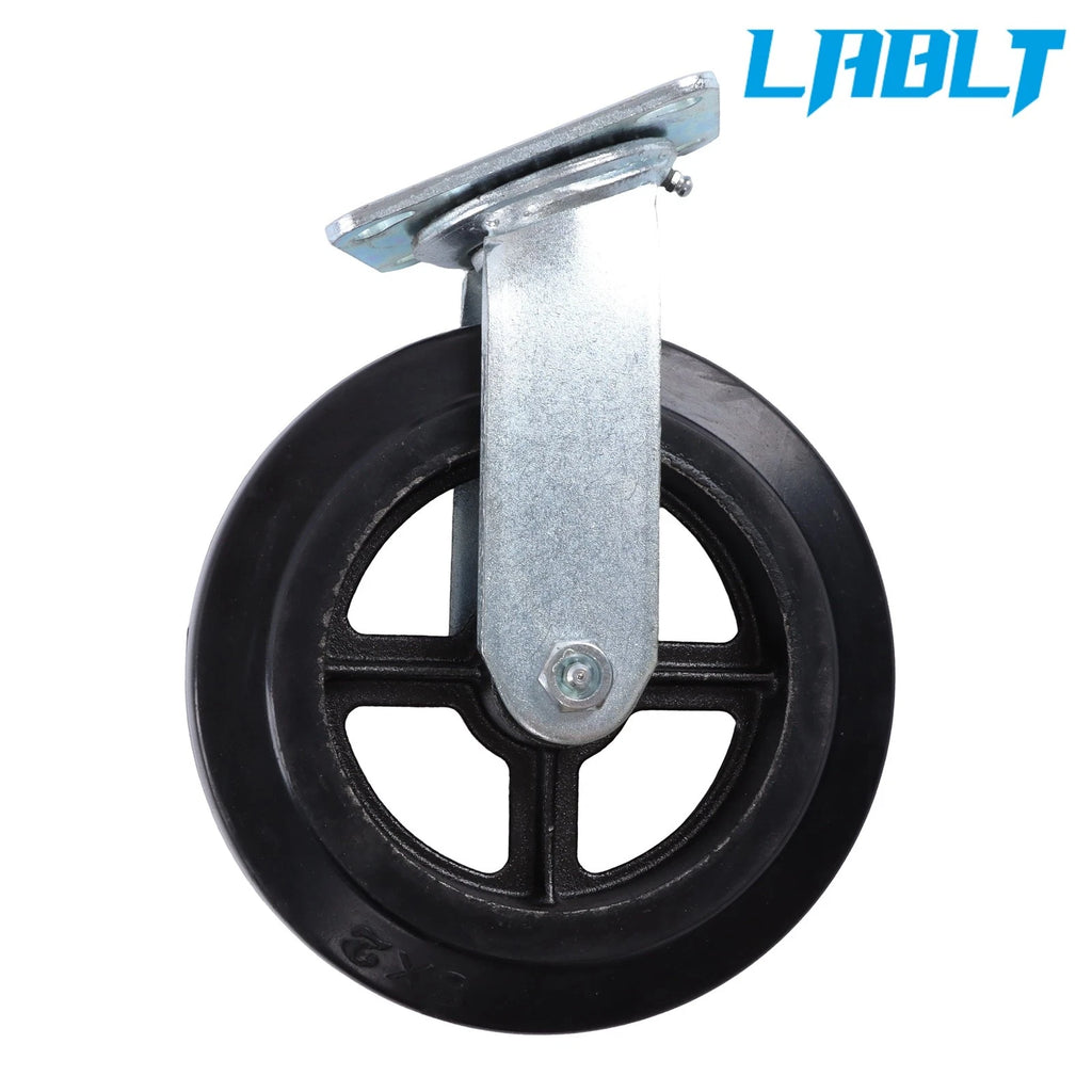 Rubber Cast Wheel for Industrial Use (1100LB Capacity, 8" x 2")
