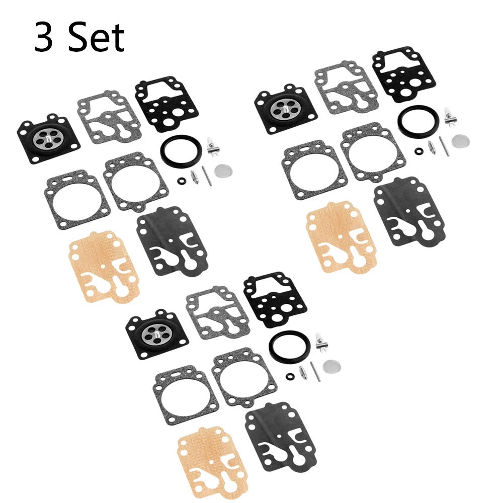 Set of 3 Carburetor Repair Kits for Walbro K20-WYJ Honda GX25 GX35