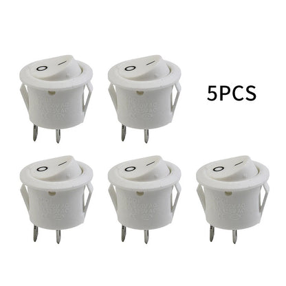 2X Rocker Switches for Caravan (Mini Snap-In Terminal, White)