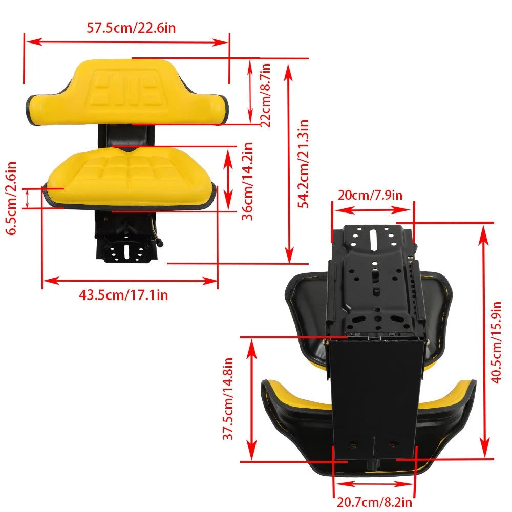 Universal Yellow Suspension Seat for John Deere 5200 5210 5300 5310