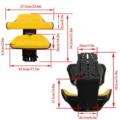 Universal Yellow Suspension Seat for John Deere 5200 5210 5300 5310