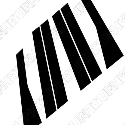 Set of 2 Door Window Pillar Post Covers for Jeep Grand Cherokee (2011–2021)