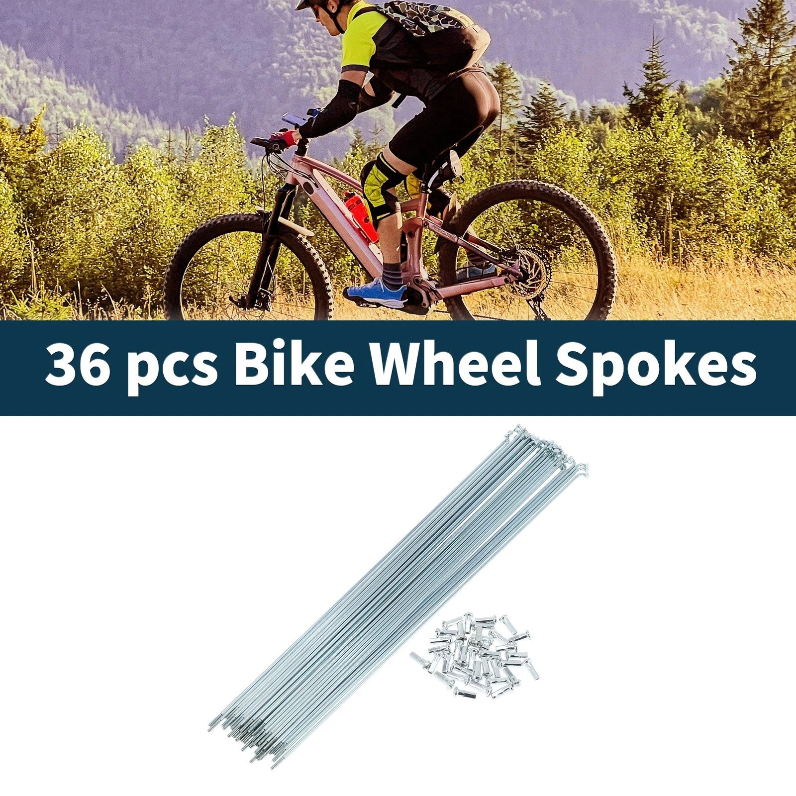 Bicycle Spoke Nipples Set 45 Steel Galvanized 13G for Universal (Universal)