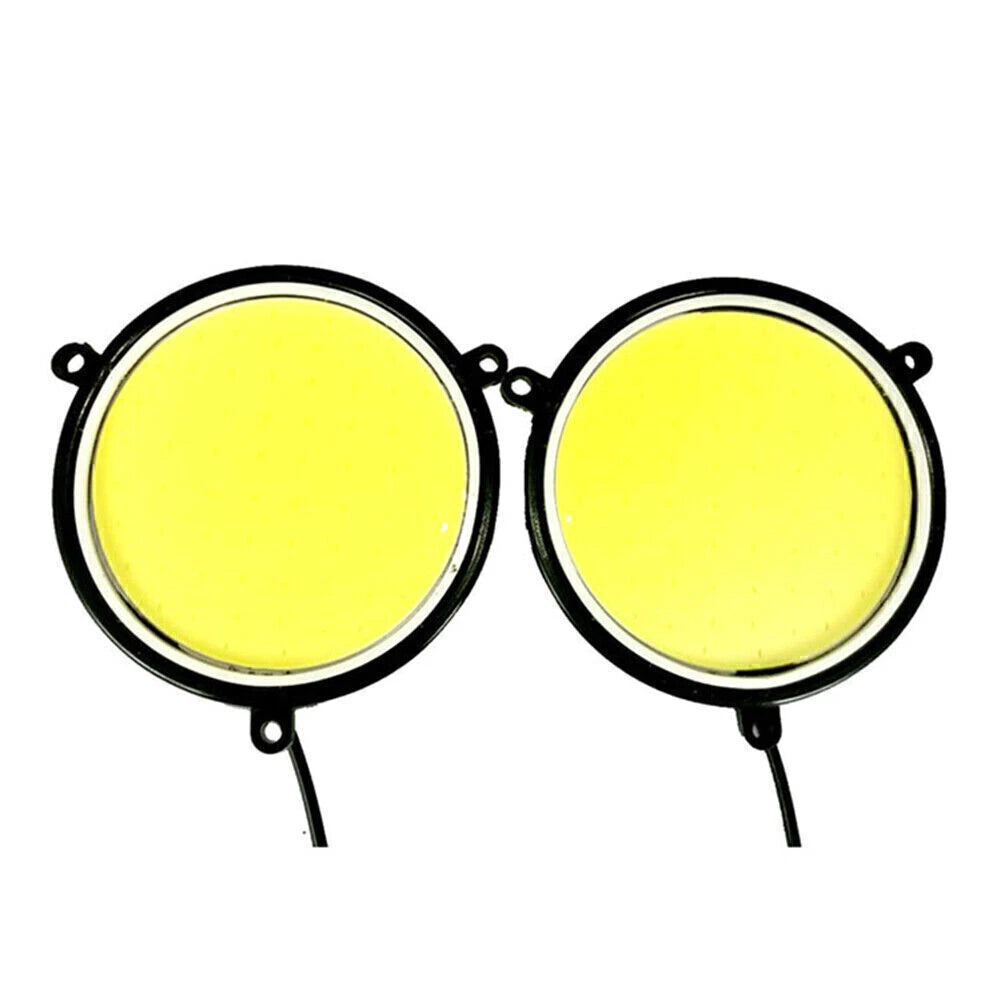 Pair COB White LED Daytime Running Lights for