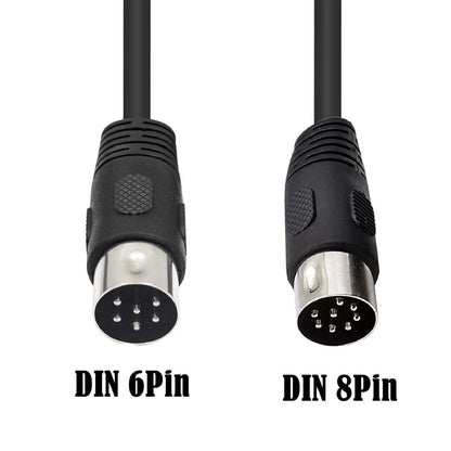 8 Pin DIN Male to 6 Pin DIN Male Connector Cable Wire (5.9ft)