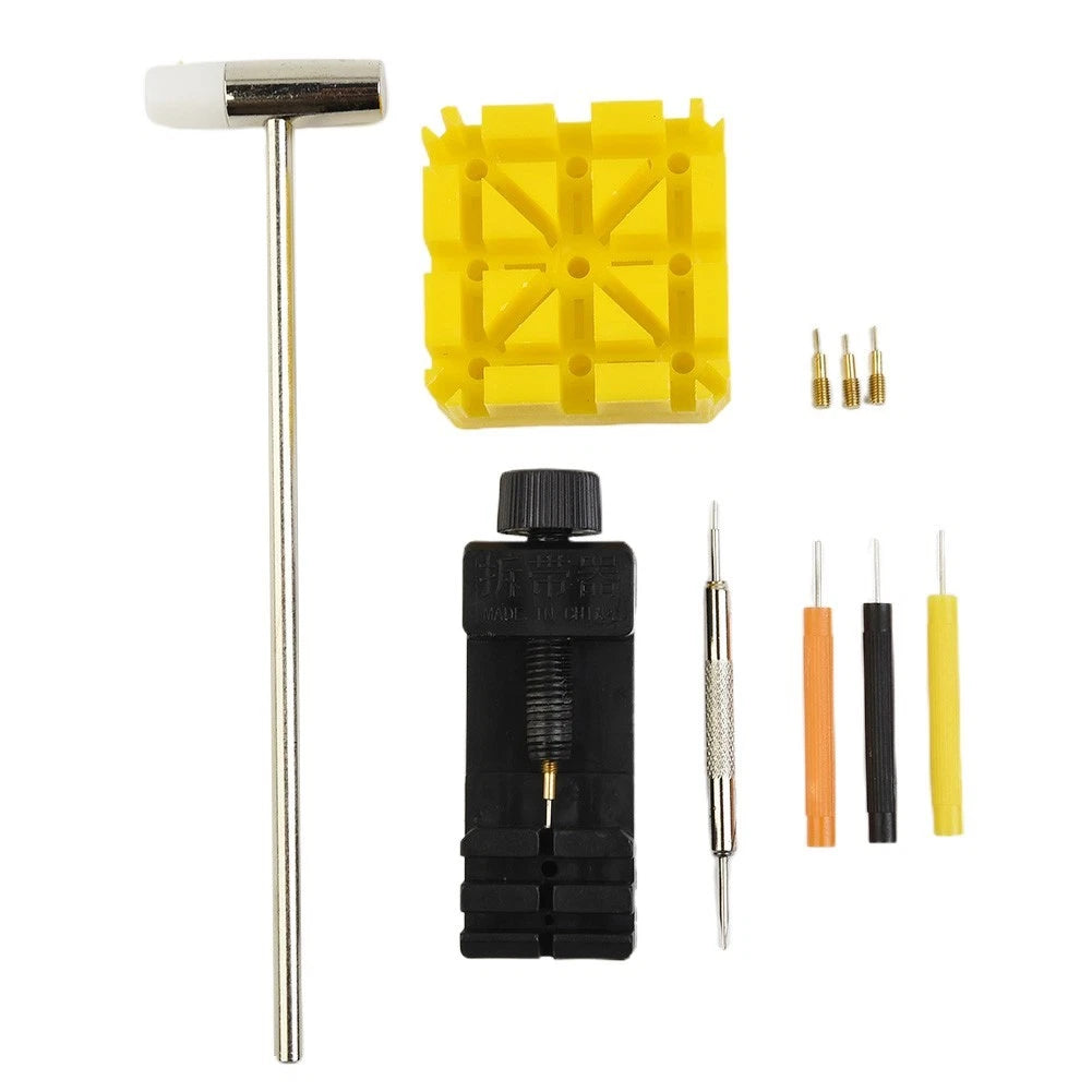 11-Piece Watch Repair Tool Set - Metal & ABS Plastic