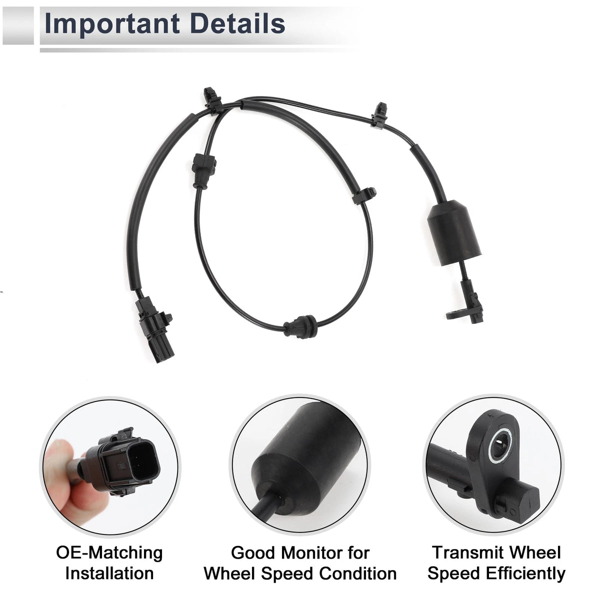 ABS Wheel Speed Sensor No. 57475T9A013 for Honda City (2014–2019) Rear Left