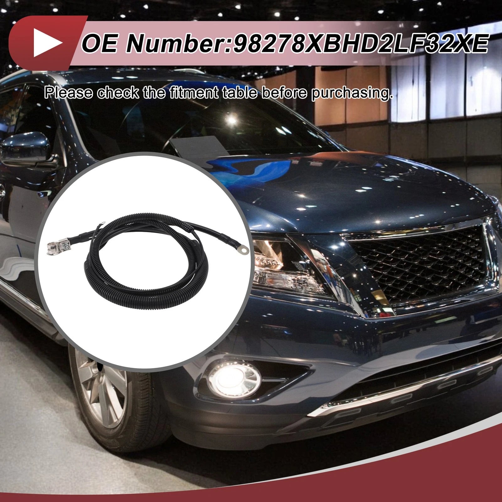 Negative Battery Connecting Cable for Chevrolet Silverado 2500 HD (2007–2013)