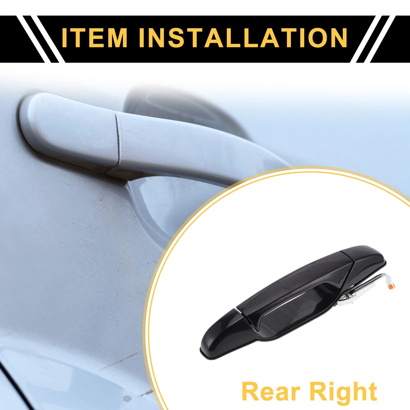 Rear Right Exterior Door Handle Replacement for Cadillac Escalade (2007–2013)