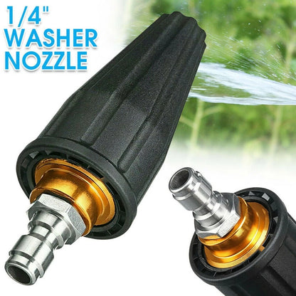 Rotating Turbo Nozzle 1/4 Inch 3600PSI Cleaner Fast Jet
