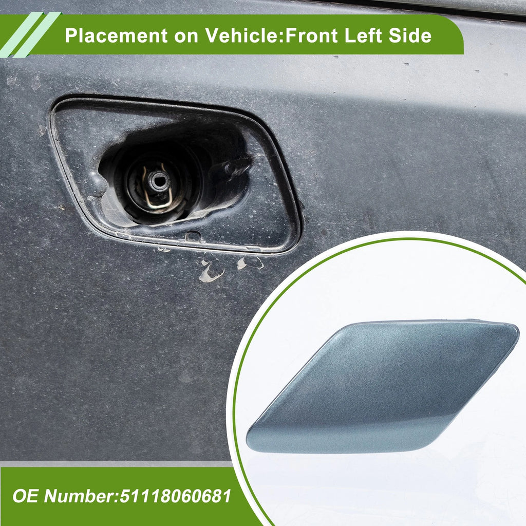 Windshield Washer Nozzle Cover Front Left for BMW 428i (2014–2016) Gray