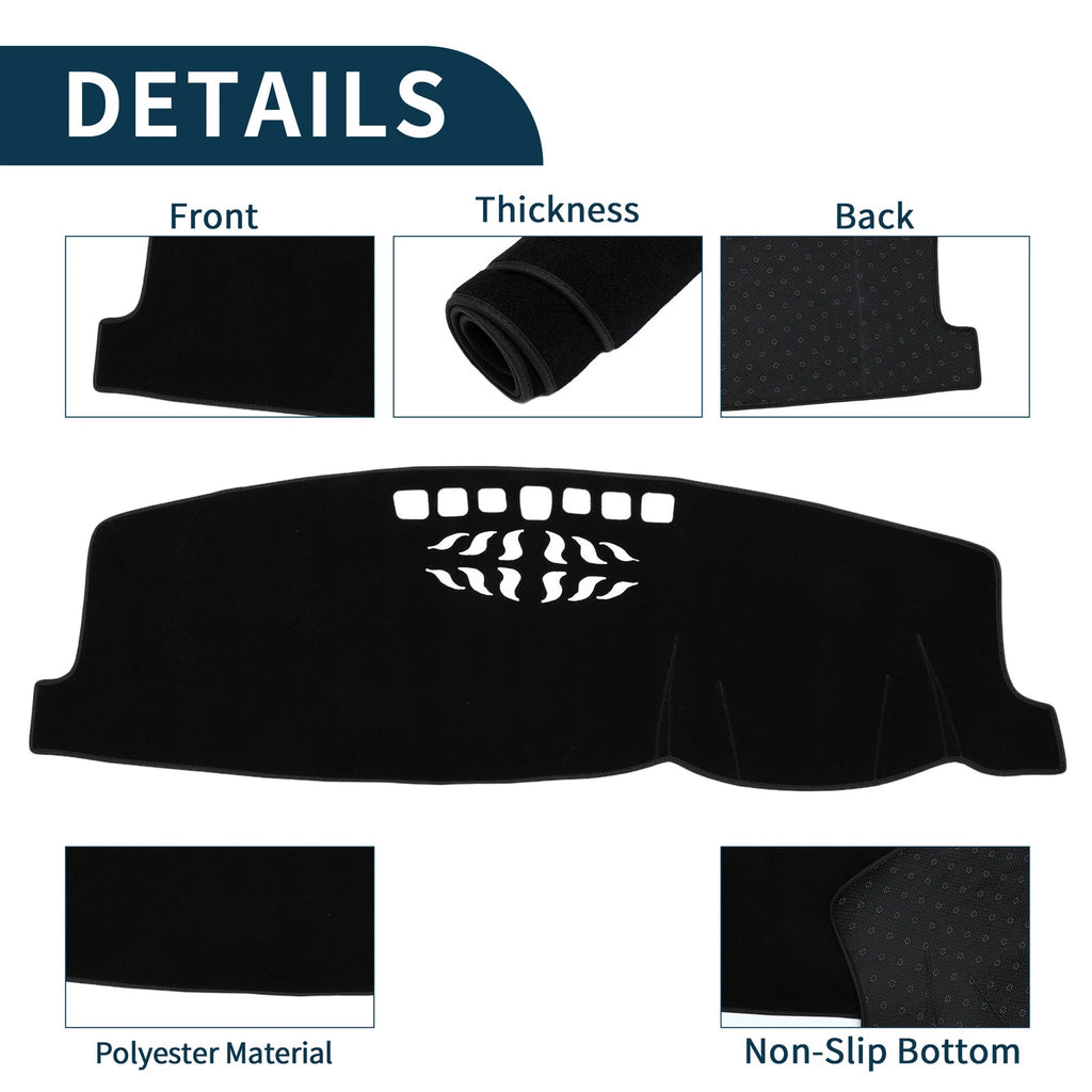 Dashboard Cover Mat for Volvo S90 (2017–2019) Sun Protector Black