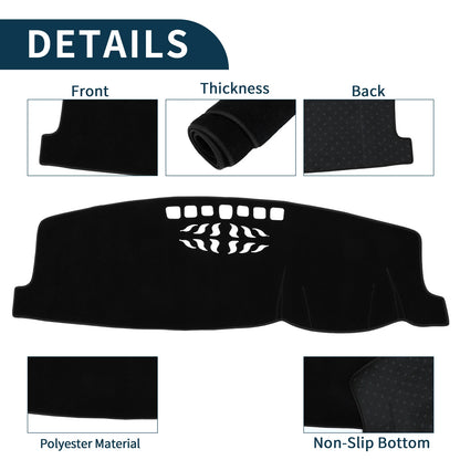 Dashboard Cover Mat for Volvo S90 (2017–2019) Sun Protector Black