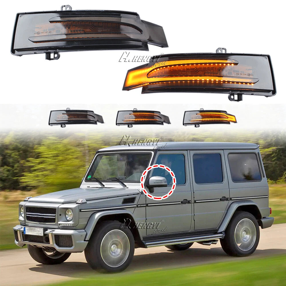 2X Dynamic LED Side Mirror Turn Signal Light for W463 G-Class (2019–2023)