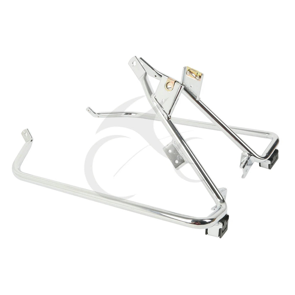 Chrome/Black Saddlebag Support Bracket for Harley Touring Road Glide (2009–2013)