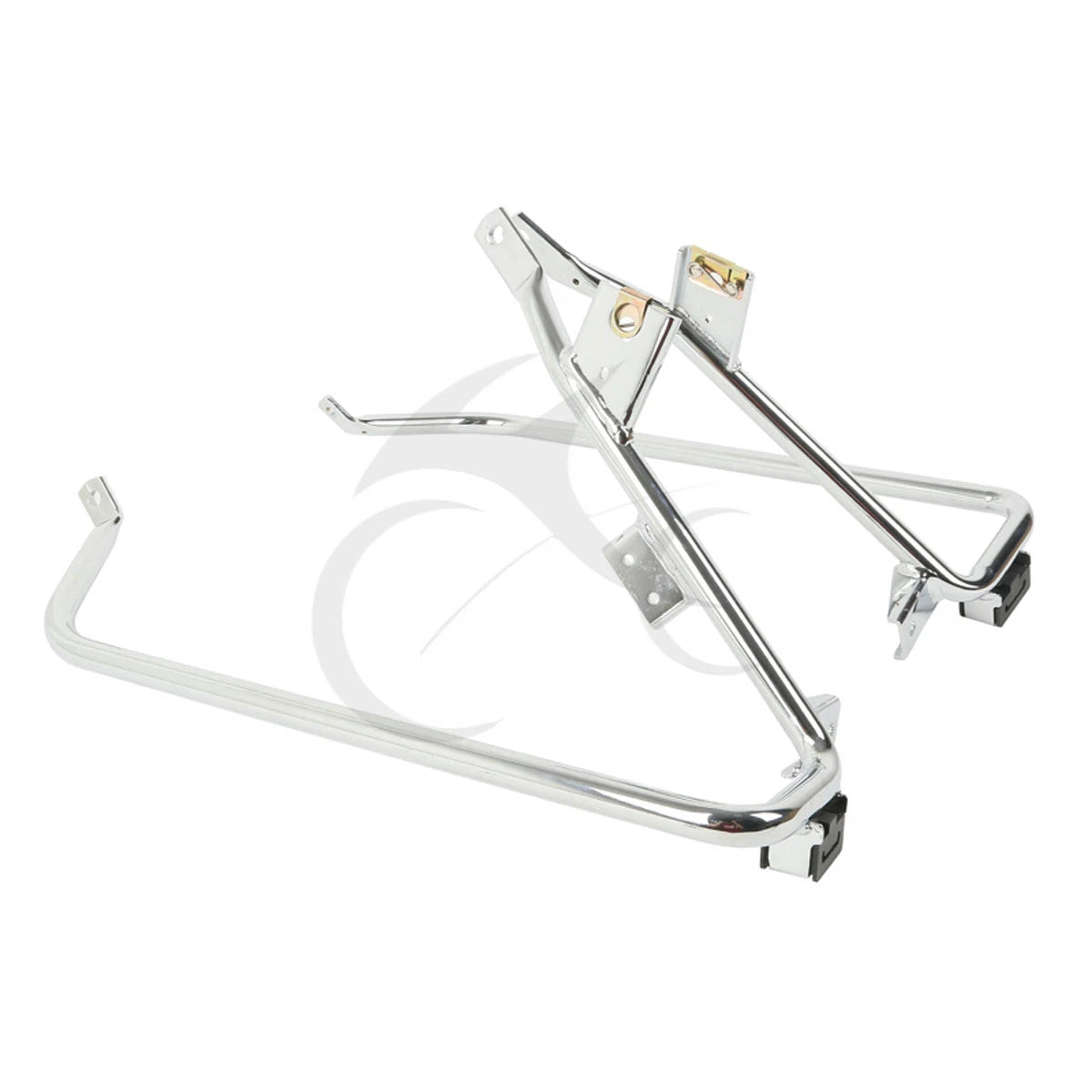 Chrome/Black Saddlebag Support Bracket for Harley Touring Road Glide (2009–2013)