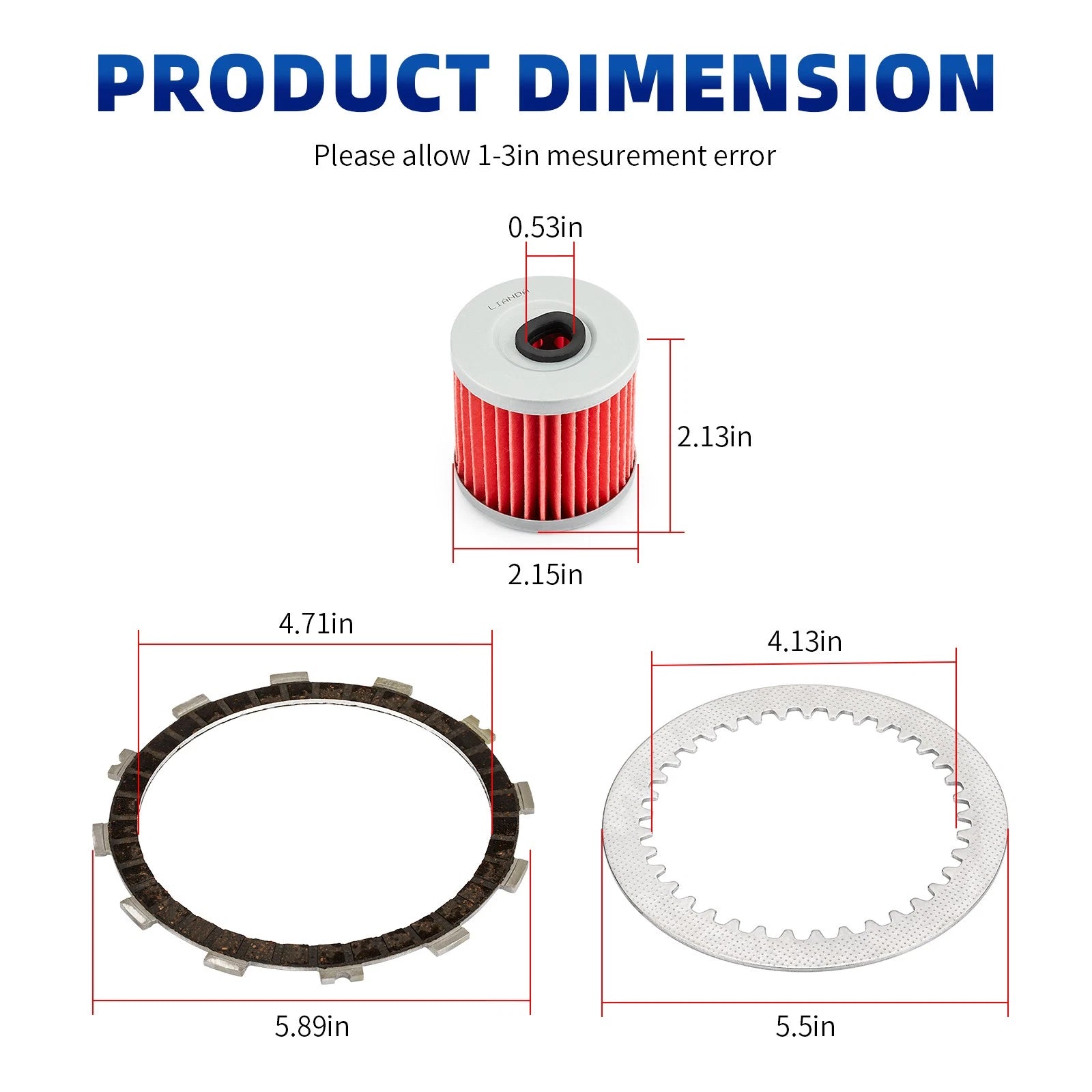 Clutch Friction Plates & Gasket Kit for Kawasaki Bayou 300 KLF300C (1989–2005)