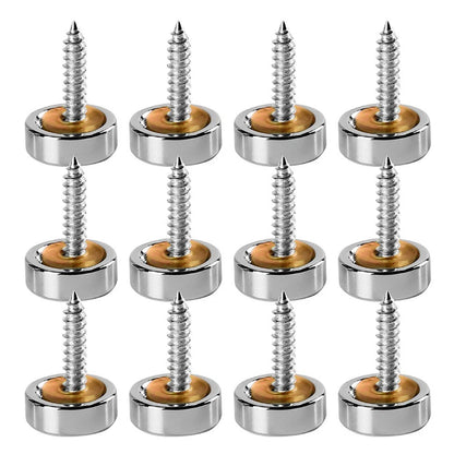 Stainless Steel Screw Cap Set of 12 for Mirror Installation