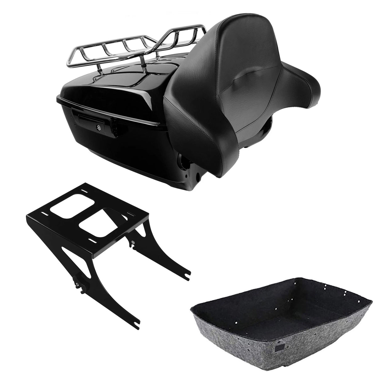 Trunk Luggage Backrest Mounting Rack for Harley Fat Boy FLSTF (2008–2017)