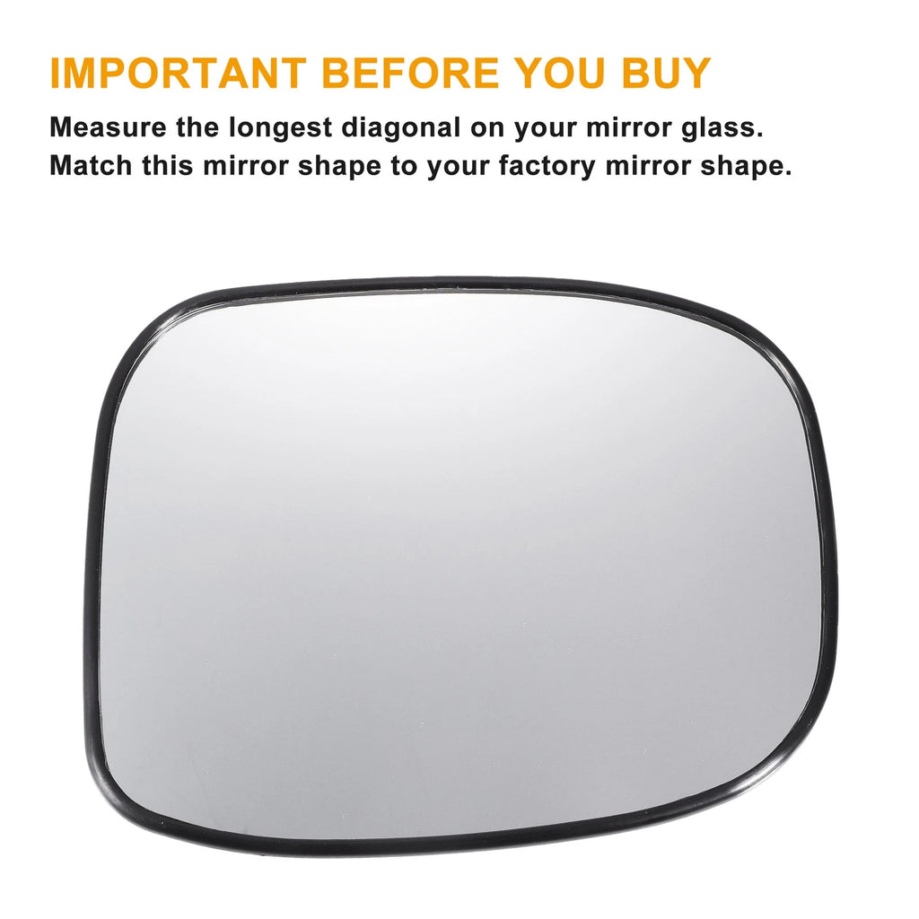 Pair Left Right Mirror Glass with Back Non Heated for Honda with Lamp (—)