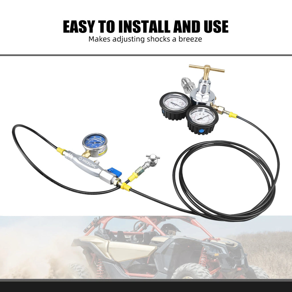 Shock Nitrogen Regulator Fill Tool for Universal Applications (Alum, Gauge)