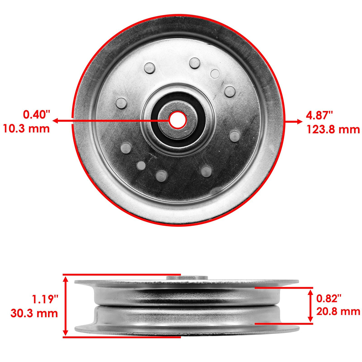 Flat Idler Pulley Replacement for Scag GC-STT-52 GC-STT-61 (2018–2023)