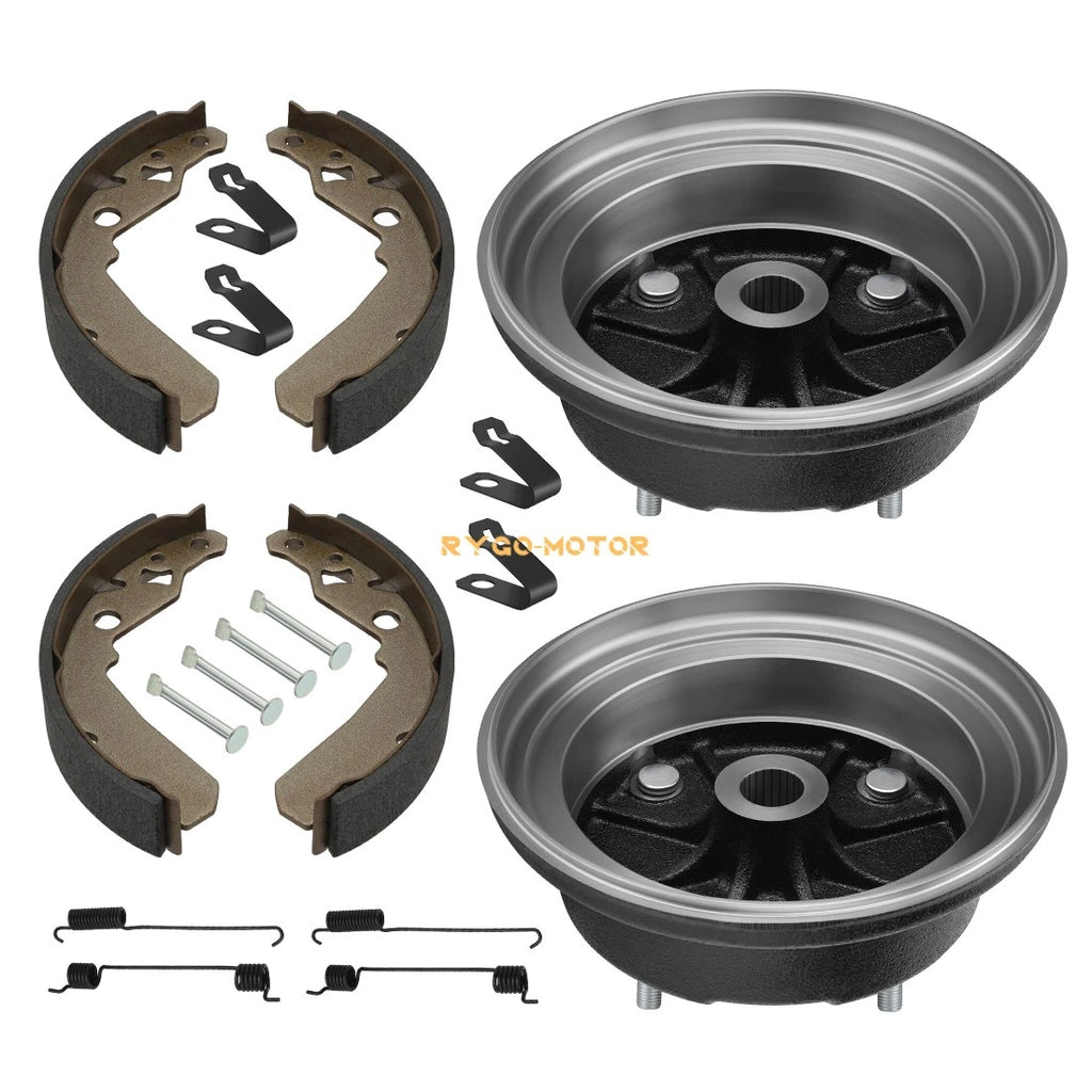 2X Rear Brake Drums & Shoes Kit for Kawasaki KAF400 Mule 600 610 (2005–2016)