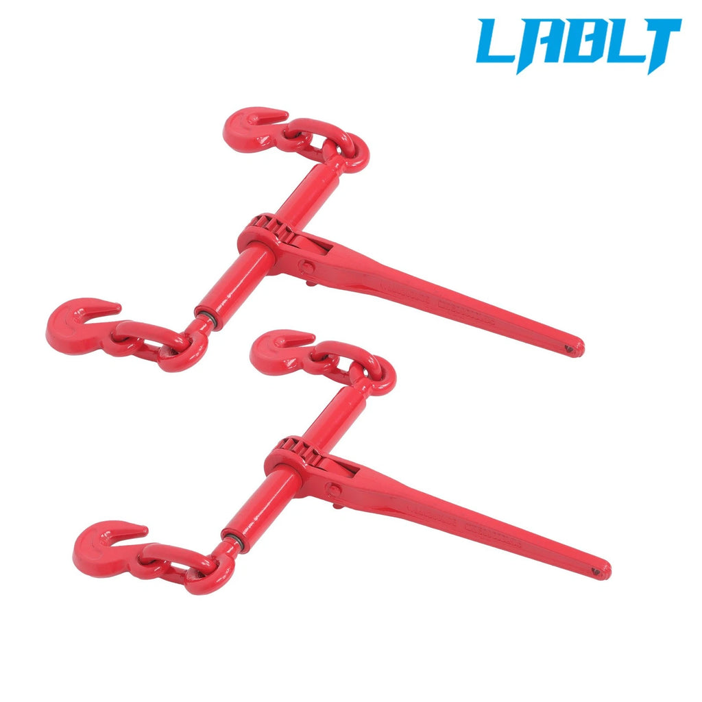 2X Ratchet Binder Load Chain Binder for Tie Down 9200lbs (3/8"-1/2")