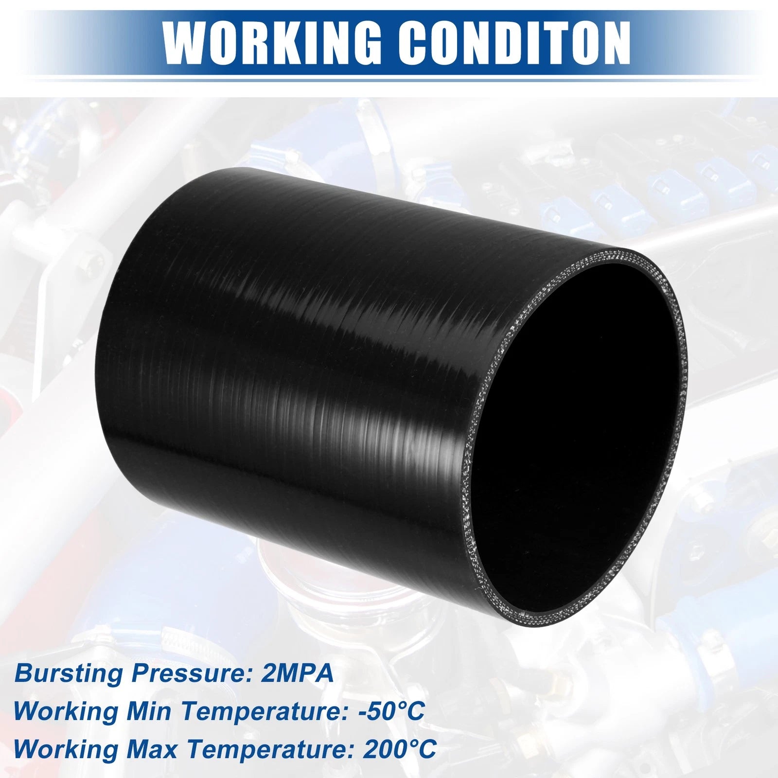 Silicone Reducer Hose Coupler for Intercooler (4.5" ID, 6" Length)