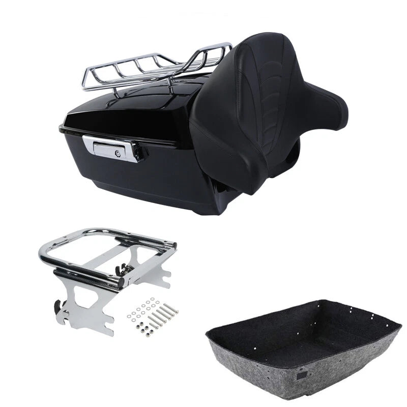 Trunk Backrest Rack Mount for Harley Touring Road King Glide (1997–2008)