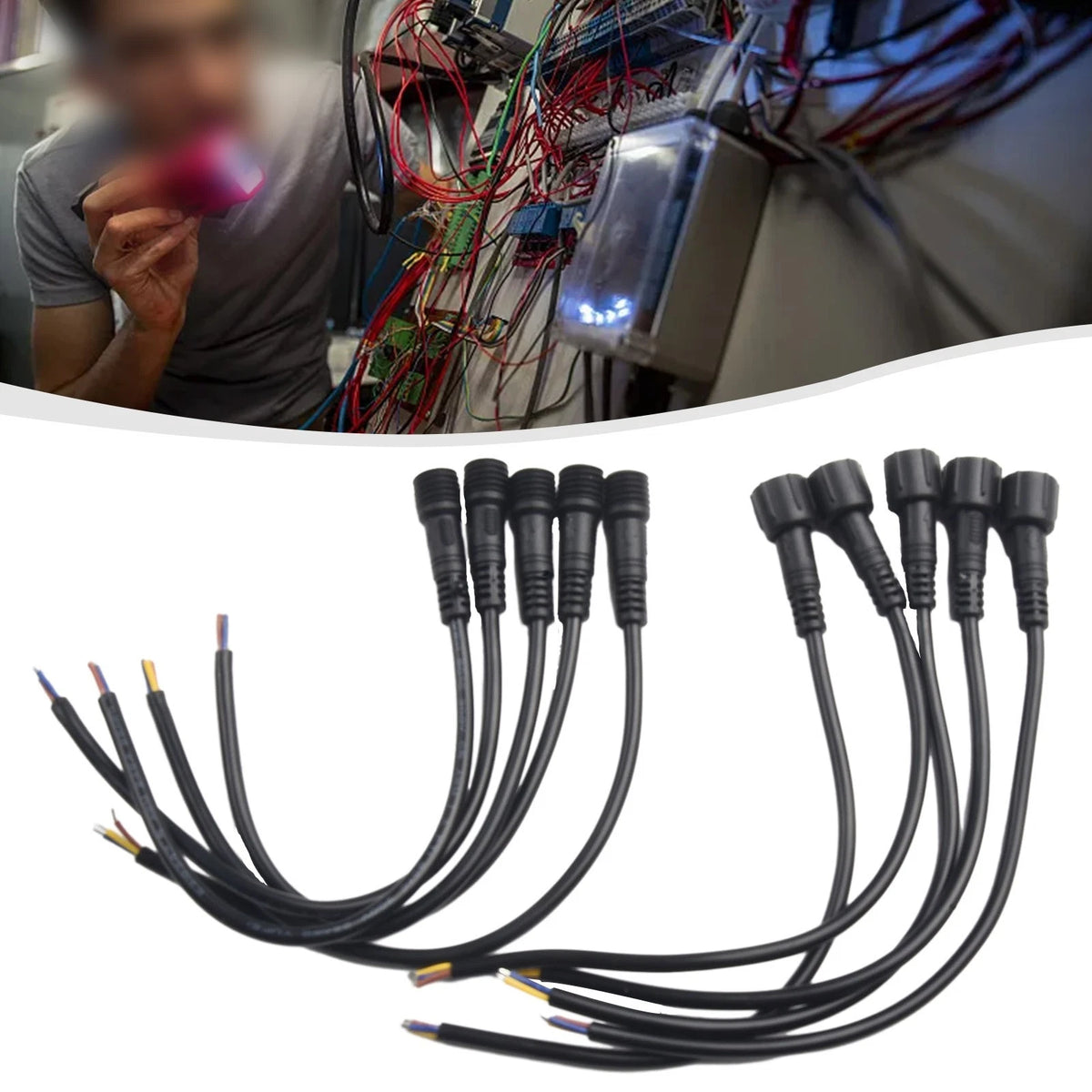 Set of 5 Cable Connectors 4mm for Camera Adaptation