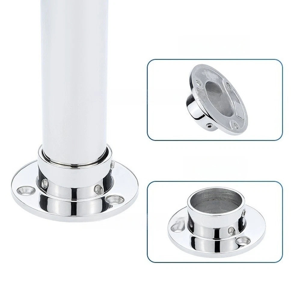 90 Deg Rail Fitting for Boat Deck Mount 38mm Pipes (316 Stainless Steel)
