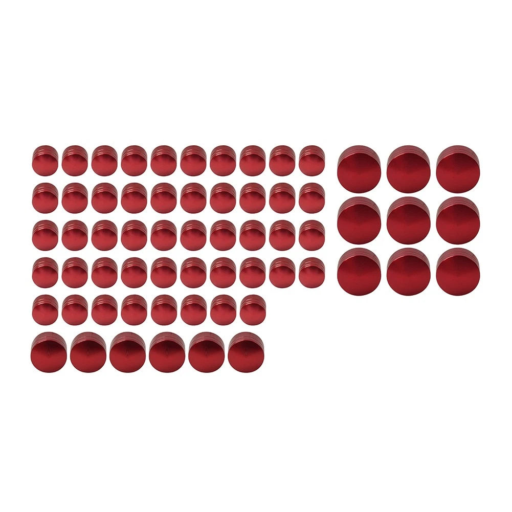 2X Engine Topper Bolt Caps CNC Red for Harley Heritage Softail FLST (2000–2006)