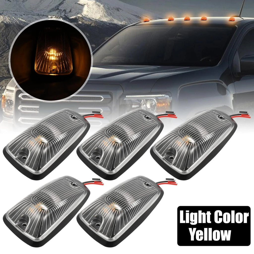 5pc Top Cab Marker Light Clear Lens Replacement for Chevrolet K2500 (1998–2000)