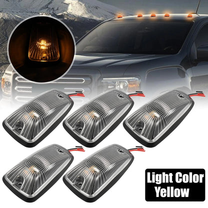 5pc Top Cab Marker Light Clear Lens Replacement for Chevrolet K2500 (1998–2000)