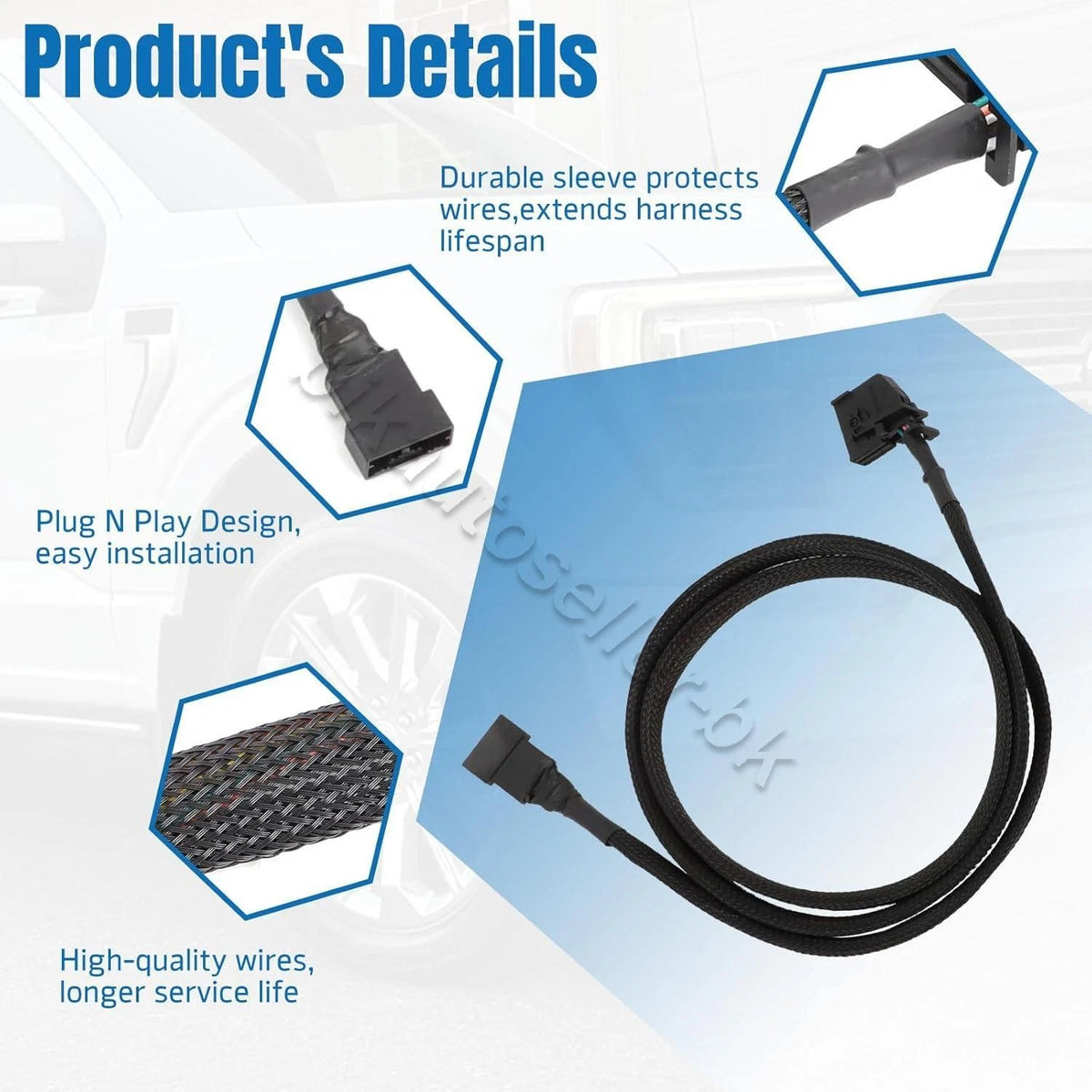 Stowable Console Shifter Conversion Harness for Ford F-150 (2021–2025)