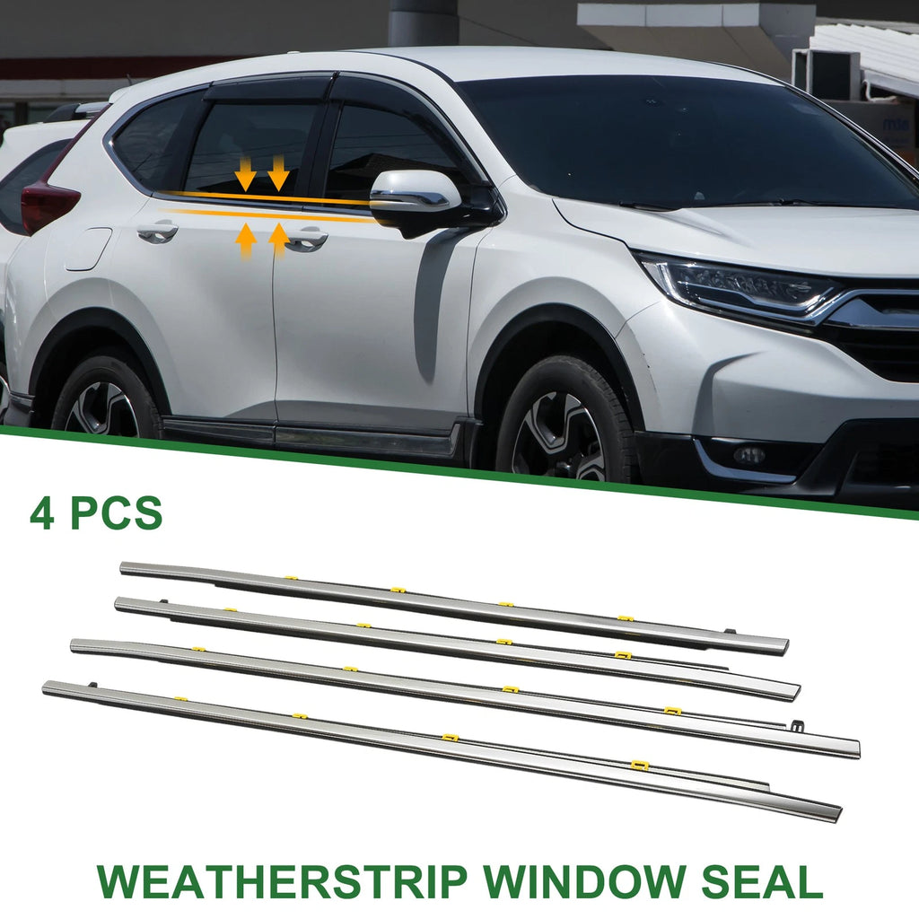 Window Seal Weatherstrip Kit 4pcs Replacement for Honda CR-V (2017–2020)