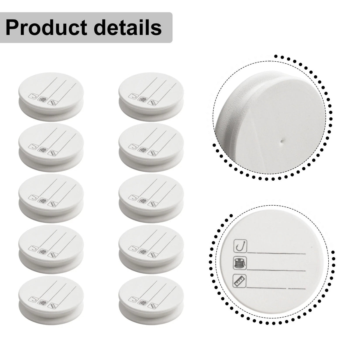 10pcs EVA Foam Spools for Carp Fishing Rigs