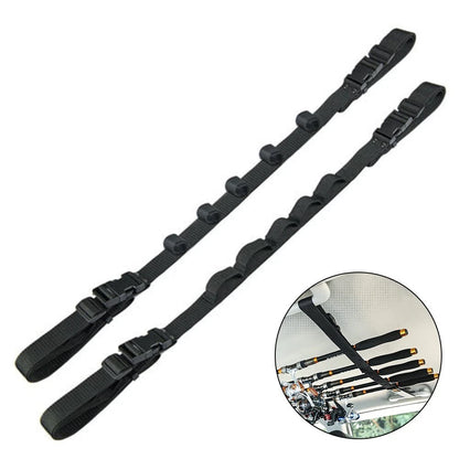 Fishing Rod Carrier for Space Saving (1 Pair) Adjustable Black