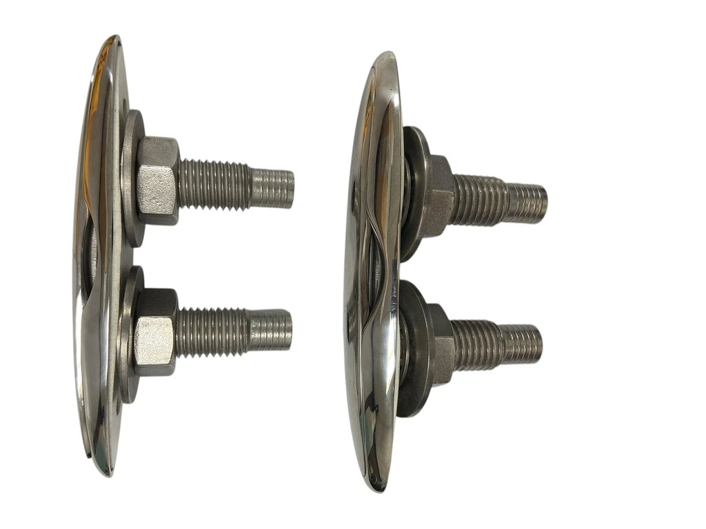 8" Pull Up Deck Cleat Pair for Boat (Flush Mount, Stainless Steel)
